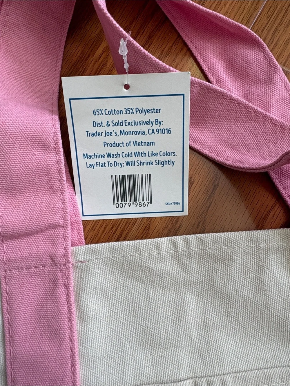 Trader Joe's Pink & Purple Insulated Mini Bag & Mini Canvas Tote